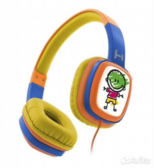 Наушники harper kids HN-302, оранжевый-голубой