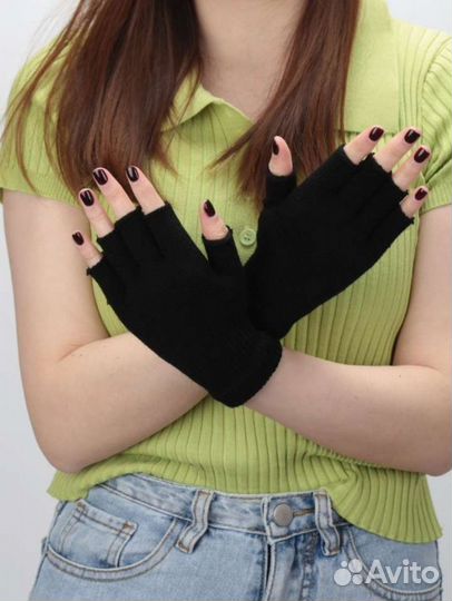 Перчатки митенки y2k