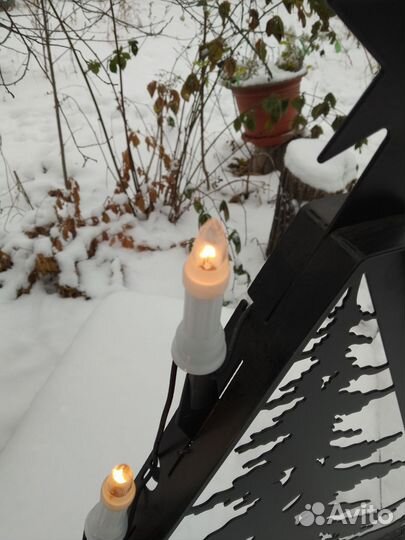 Новогоднее украшение, елка с подсветкой,металл