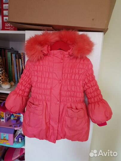 Детская куртка зимняя для девочки, размер 92