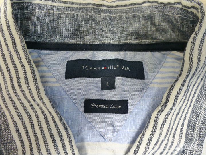 Рубашка мужская,tommy hilfiger''оригинал-L-лён