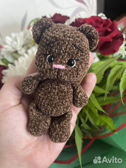 Вязаный зайка И мишка