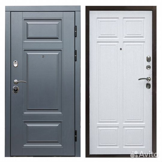 Дверь металлическая с терморазрывом серая