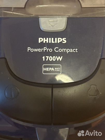 Безмешковый пылесос Philips PowerPro Compact 1700W
