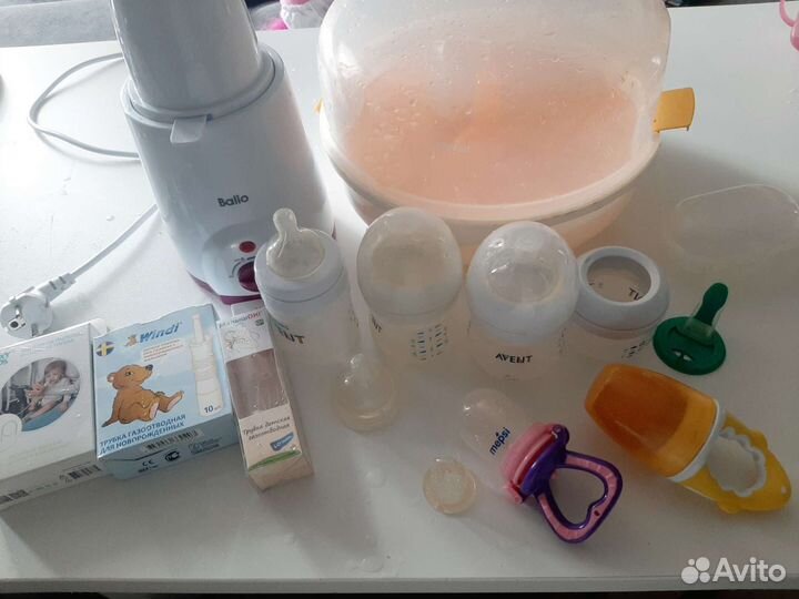 Стерилизатор, подогреватель, бутылочки, ниблеры