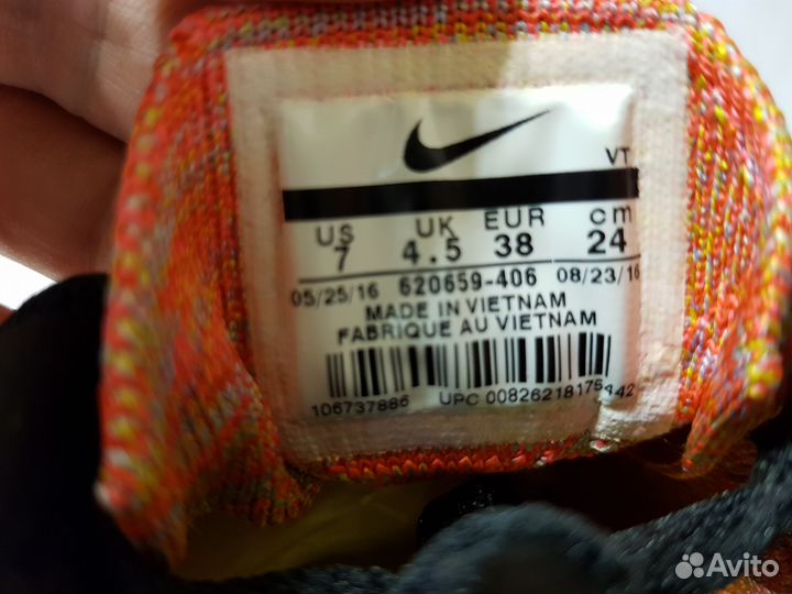 Nike flyknit MAX женские us 5.5/7/9.5