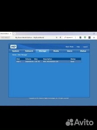 NAS WD My Book World Edition 2 тб