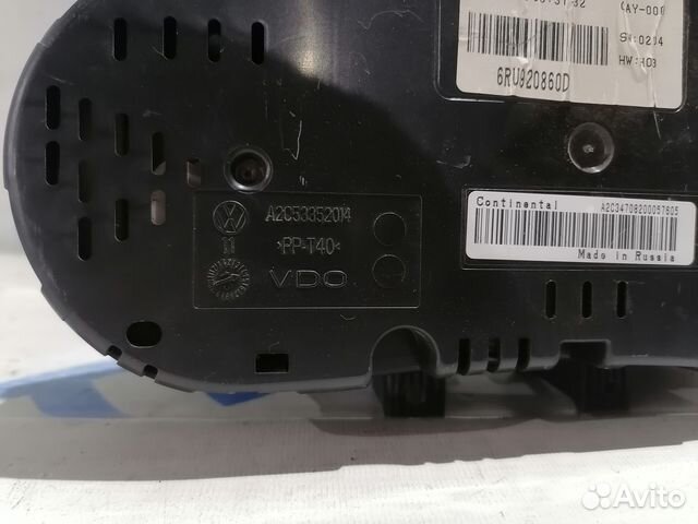 Панель приборов volkswagen polo 5 1.6 мт седан