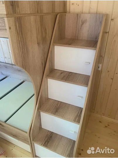 Детская кровать 2-х ярусная, без матраца Геометрия