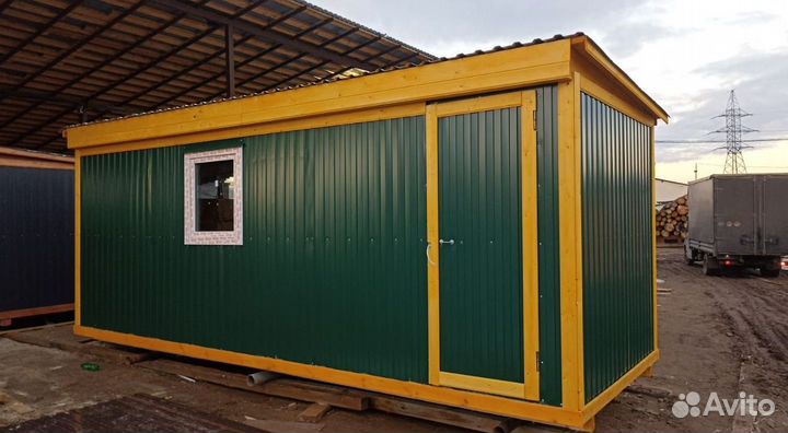 Бытовка новая теплая 6х2,3м Дачная