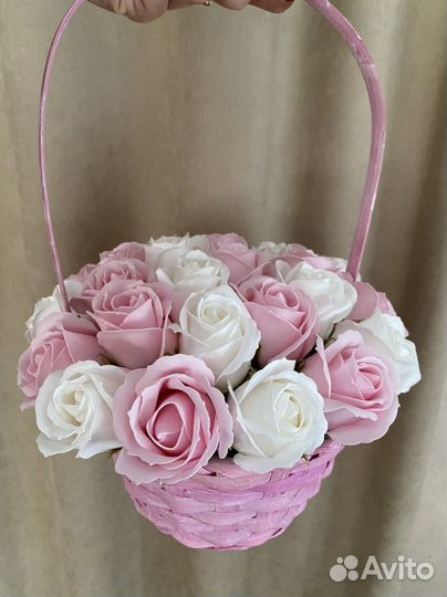 Букет из мыльных роз