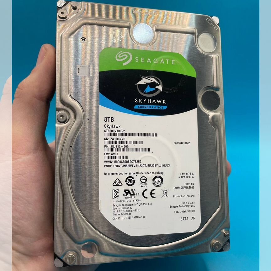 [ST8000VX0022] Жесткий Диск Seagate Skyhawk 8 Тб St8000vx0022