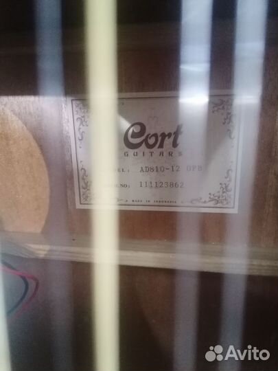 12 струнная электроакустическая гитара cort ad810