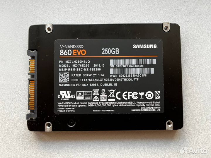 SSD накопитель Samsung 860 EVO