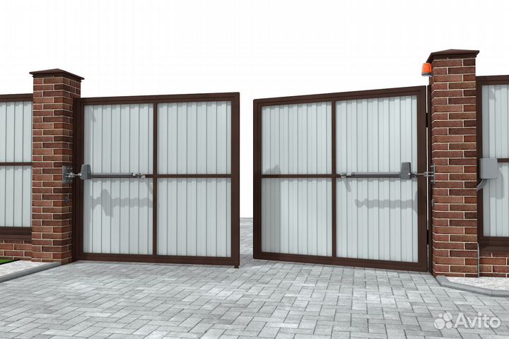 Ворота распашные с автоматикой
