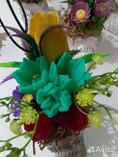 Подарок на 8 марта, для женщины, цветы из мыла