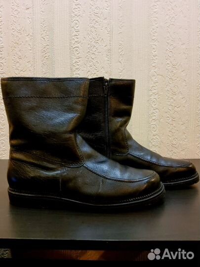 Сапоги мужские зимние натуральная кожа мех 44