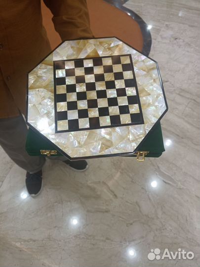 Шахматы ручной работы из мрамора