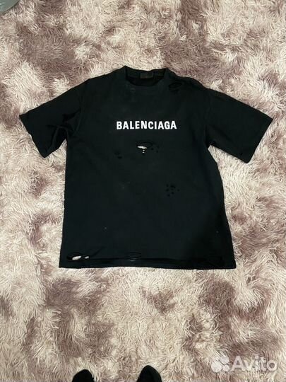 Balenciaga distressed футболка