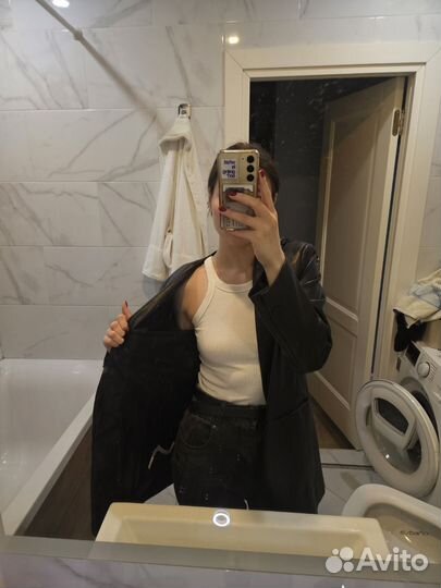 Кожаный пиджак Zarina