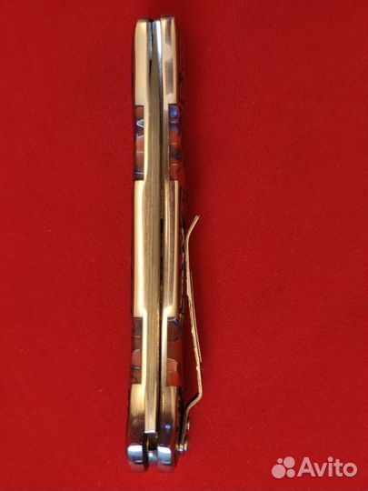 Нож, Дамасская сталь,накладки камень,светящиеся