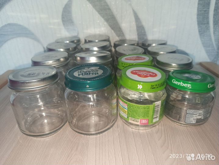 Банки стеклянные с крышками от детского питания