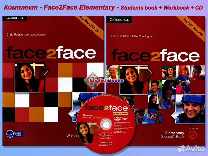 Face2face 2ed elementary комплект (SB,WB,CD) новые