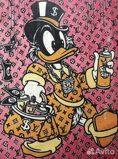 Картина на дереве, размер А3