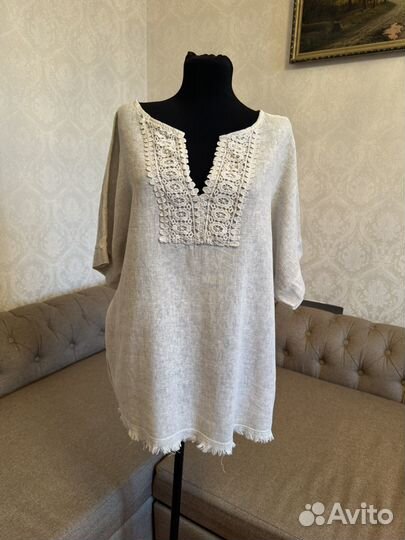 Блузка Италия Хлопок +Лен M/L