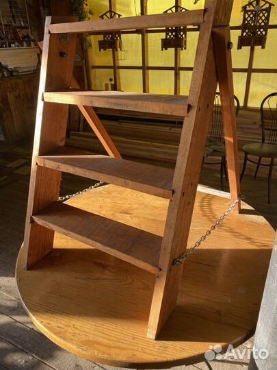 Лестница приставная и мини-стремянка деревянные