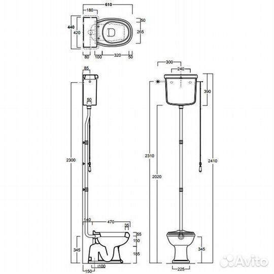 Simas Arcade Унитаз выпуск в стену AR811bi