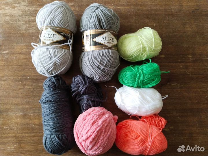 Пряжа нитки для вязания пакетом