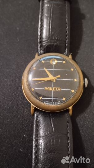 Часы Ракета СССР 584 genuine leather - на ходу