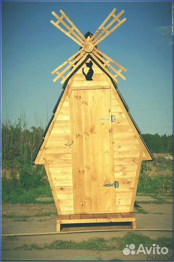 Дачный туалет с декором и установкой жчж 546
