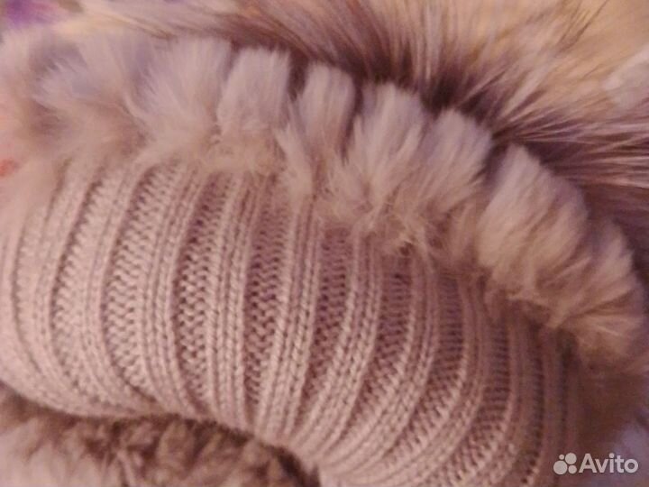 Шапка вязанная норка