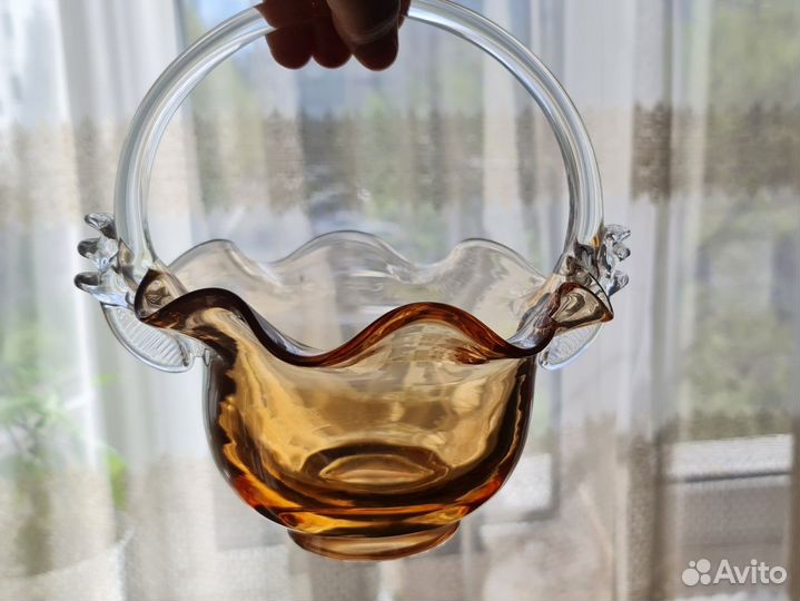 Конфетница с ручкой СССР