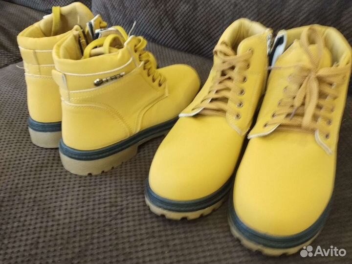 Ботинки мужские, 2. пары 42рр, 43рр, жёлтые, новые