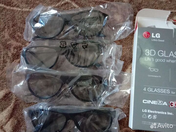 Очки 3 D, комплект 4 шт