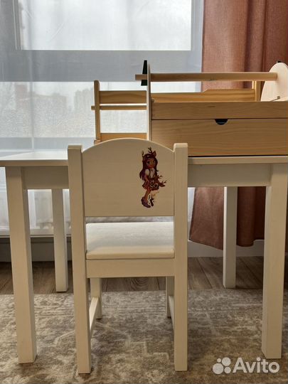 Детский стол и стул IKEA сундвик + подставка, ящик
