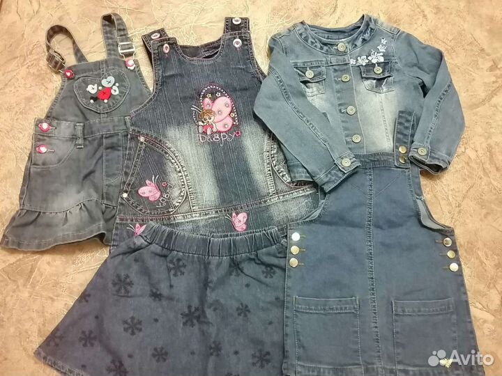 Джинсовые вещи для девочки 86-116