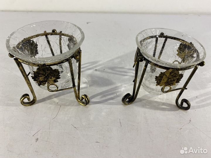 Подсвечник Латунь Стекло