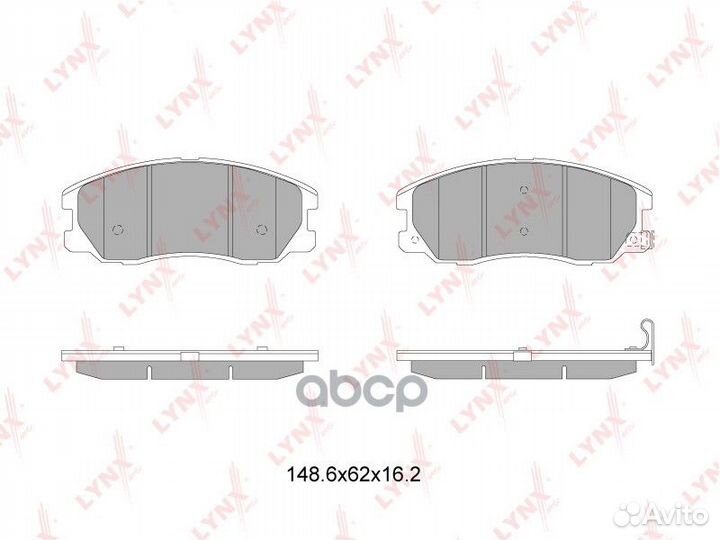 Колодки тормозные передние BD-1816 lynxauto