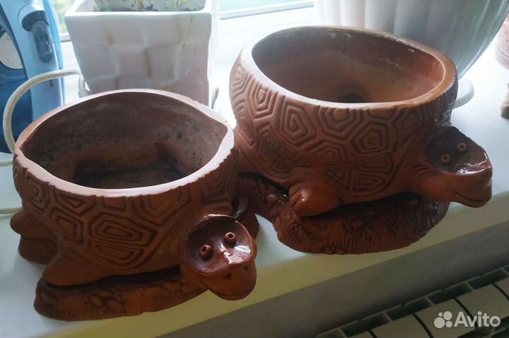 Кашпо керамическое черепаха