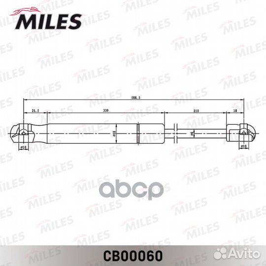 Упор газовый renault duster CB00060 CB00060 Miles
