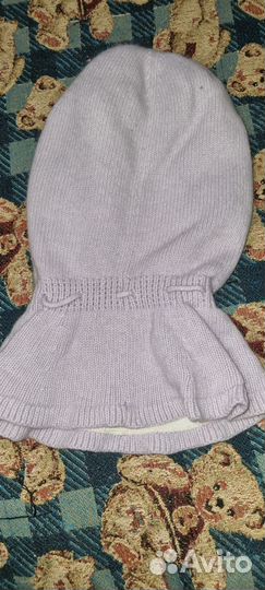 Шапка шлем зимняя для девочки 52 54