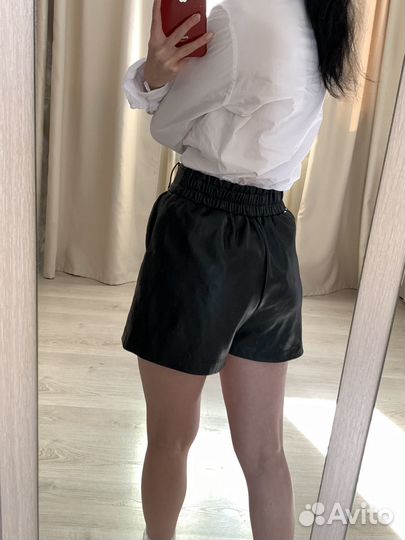 Шорты женские кожаные