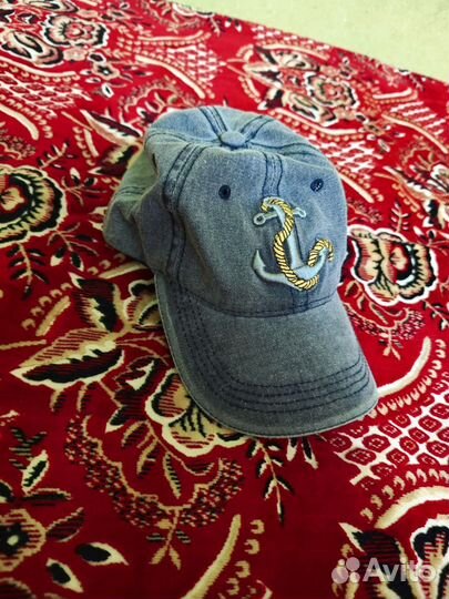 Кепка джинсовая с якорем