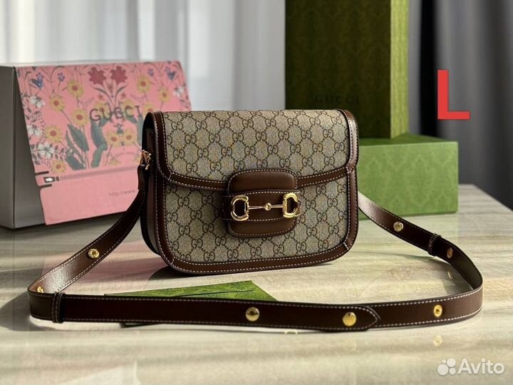 Сумка Gucci Horsebit canvas 3 размера