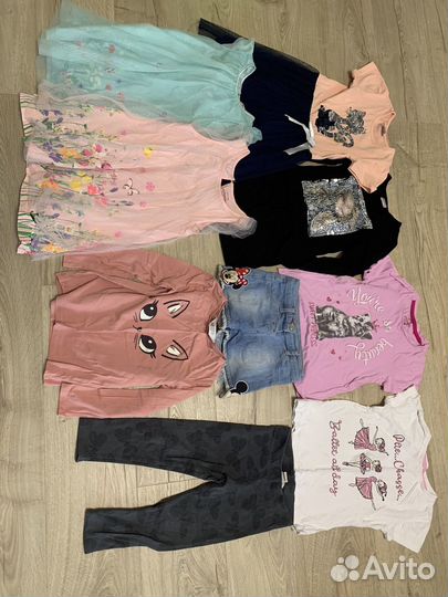 Вещи пакетом на девочку 110 116