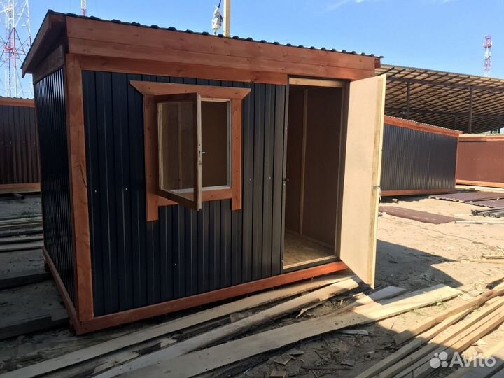 Каркасно-щитовая бытовка 3м